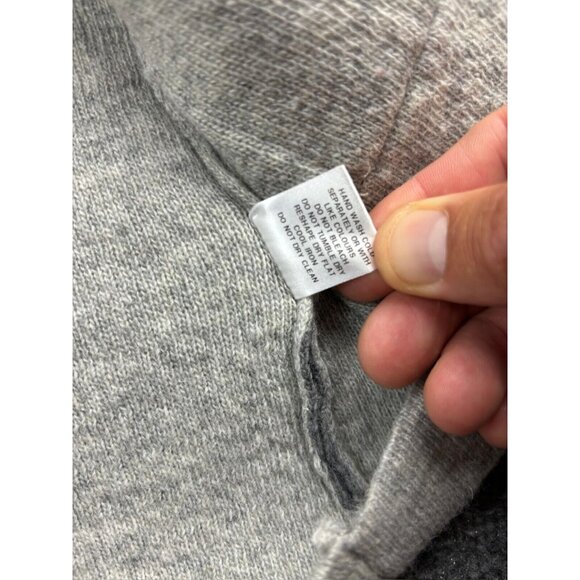 Bianco & Blu Wool Cardigan Women's XL Gray White Stripe Button Sweater Italian - Picture 10 of 12